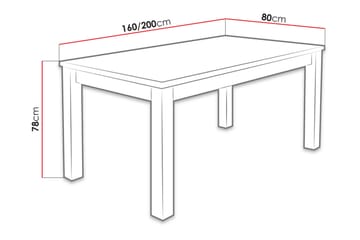 Förlängningsbart Matbord Tabell 160x80x78 cm - Ek - Möbler - Bord & matgrupp - Matbord & köksbord