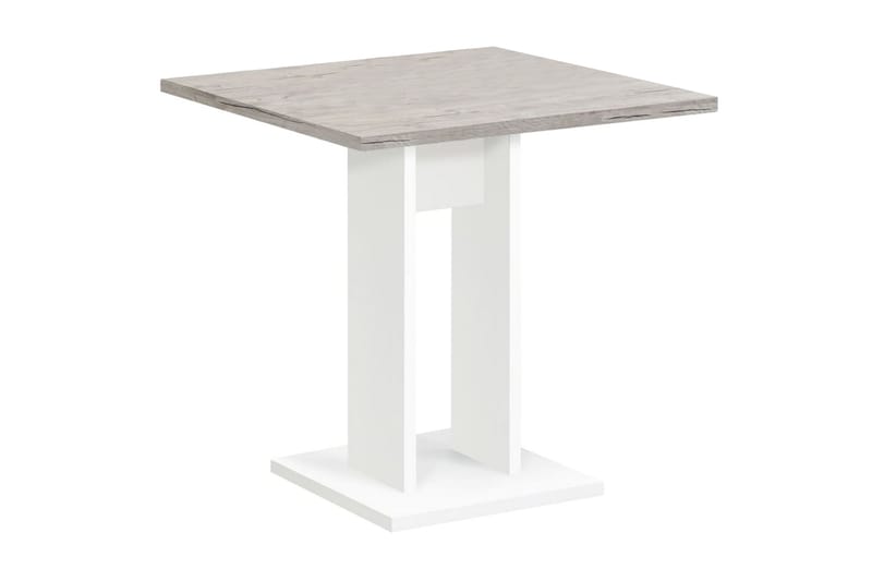 FMD Matbord 70 cm ljus ek och vit - Vit - Matbord & köksbord