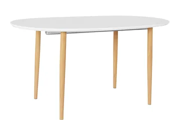 Gaeta Matbord Ovalt 160 cm - Vit/Natur - Möbler - Bord & matgrupp - Matbord & köksbord
