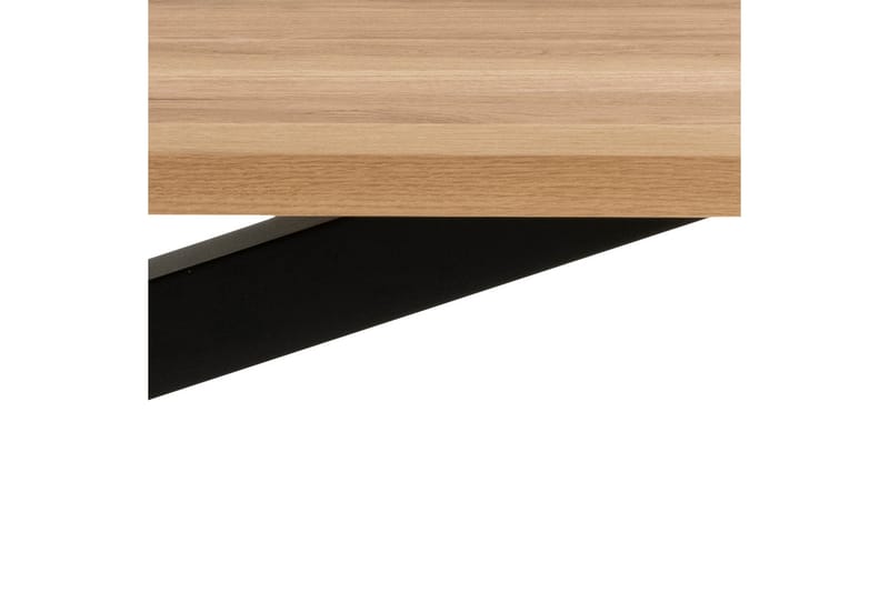 Ganesh Stort Rektangulärt Matbord 220 cm med Trä- och Ekutseende - Svart|Beige - Möbler - Bord & matgrupp - Matbord & köksbord