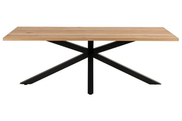 Ganesh Stort Rektangulärt Matbord 220 cm med Trä- och Ekutseende - Svart|Beige - Möbler - Bord & matgrupp - Matbord & köksbord