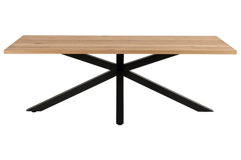 Ganesh Stort Rektangulärt Matbord 220 cm med Trä- och Ekutseende - Svart|Beige - Möbler - Bord & matgrupp - Matbord & köksbord