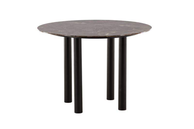 Havsten Runt Matbord 106 cm i Glas med Marmorutseende - Svart - Möbler - Bord & matgrupp - Matbord & köksbord