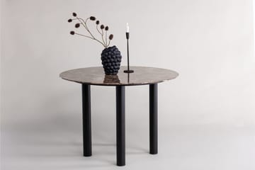 Havsten Runt Matbord 106 cm i Glas med Marmorutseende - Svart - Möbler - Bord & matgrupp - Matbord & köksbord