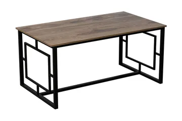 Hejde Rektangulärt Matbord 160 cm med Valnöts- och Metallutseende - Brun|Svart - Möbler - Bord & matgrupp - Matbord & köksbord