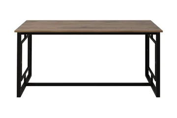 Hejde Rektangulärt Matbord 160 cm med Valnöts- och Metallutseende - Brun|Svart - Möbler - Bord & matgrupp - Matbord & köksbord