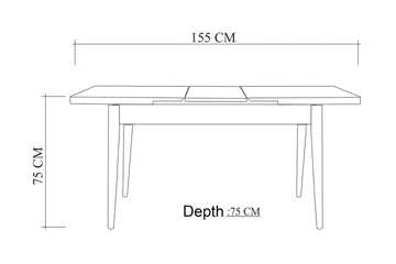 Heren Matbord 120x75x120 cm - Ek - Möbler - Bord & matgrupp - Matbord & köksbord
