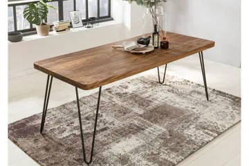 Hookway Rektangulärt Matbord 200 cm i Trä med Metallben - Brun - Möbler - Bord & matgrupp - Matbord & köksbord