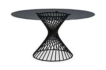 Iggy Matbord 140 cm Rund Glas - Grå - Möbler - Bord & matgrupp - Matbord & köksbord