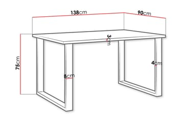 Imper Matbord 138 cm - Mörkbrun - Möbler - Bord & matgrupp - Matbord & köksbord