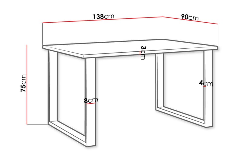 Imper Matbord 138 cm - Mörkbrun - Möbler - Bord & matgrupp - Matbord & köksbord