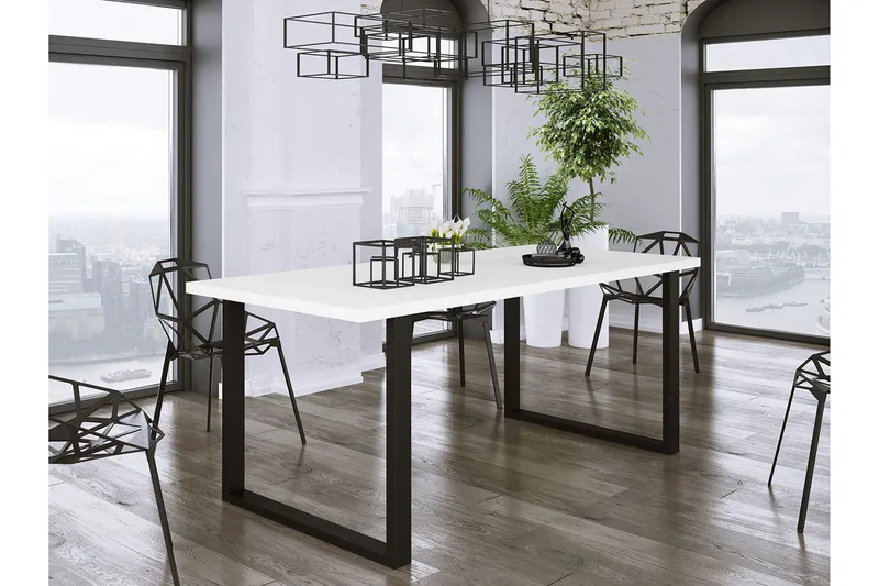 Imper Matbord 185 cm - Svart/Vit - Möbler - Bord & matgrupp - Matbord & köksbord