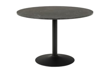 Jora Runt Matbord 110 cm med Marmorutseende - Svart - Möbler - Bord & matgrupp - Matbord & köksbord