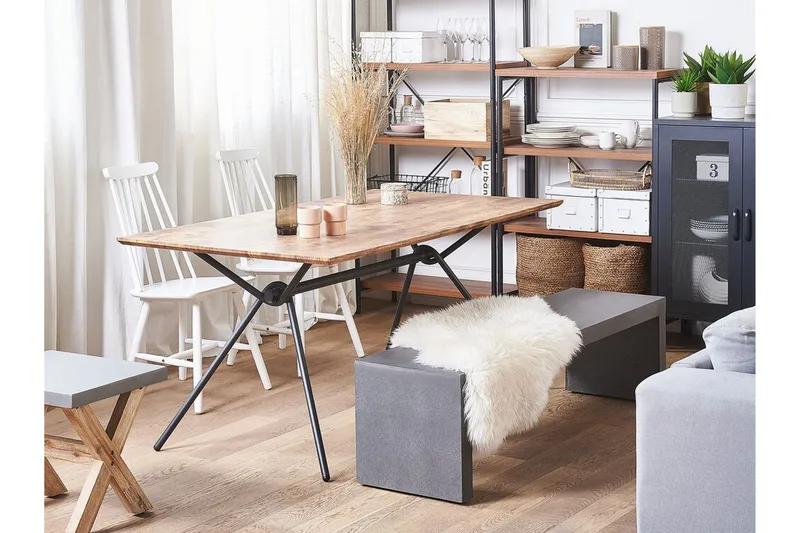 Katham Matbord 160 cm - Natur/Svart - Möbler - Bord & matgrupp - Matbord & köksbord