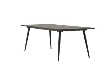 Keholmen Stort Rektangulärt Matbord 220 cm med Valnöts- och Metallutseende - Brun - Möbler - Bord & matgrupp - Matbord & köksbord