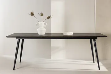 Keholmen Stort Rektangulärt Matbord 220 cm med Valnöts- och Metallutseende - Brun - Möbler - Bord & matgrupp - Matbord & köksbord