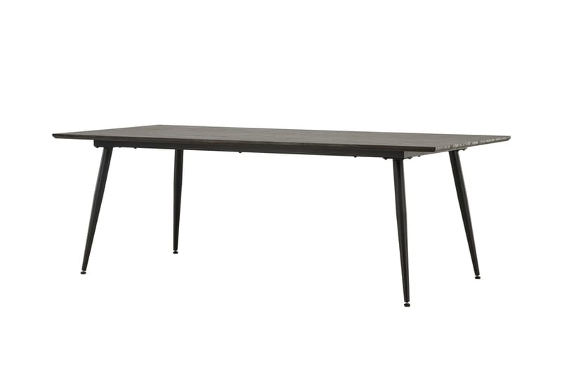 Keholmen Stort Rektangulärt Matbord 220 cm med Valnöts- och Metallutseende - Brun - Möbler - Bord & matgrupp - Matbord & köksbord
