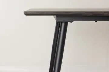 Keholmen Stort Rektangulärt Matbord 220 cm med Valnöts- och Metallutseende - Brun - Möbler - Bord & matgrupp - Matbord & köksbord