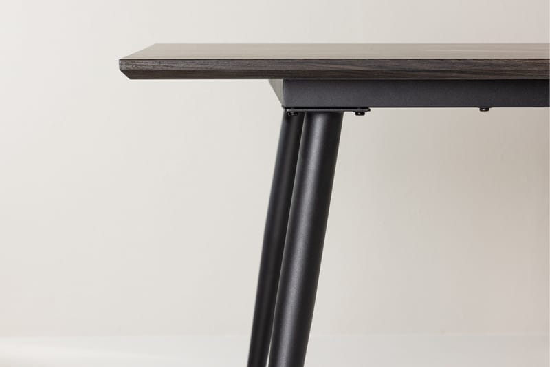Keholmen Stort Rektangulärt Matbord 220 cm med Valnöts- och Metallutseende - Brun - Möbler - Bord & matgrupp - Matbord & köksbord