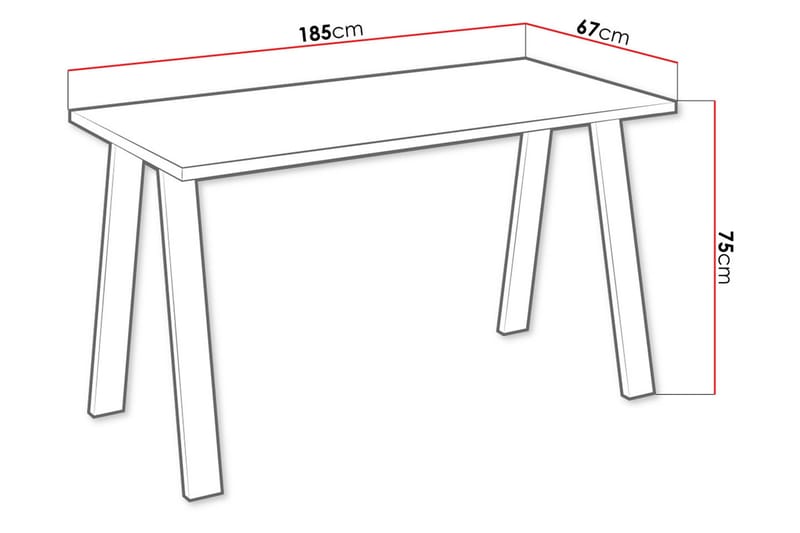 Kleos Matbord 185 cm - Vit/Svart - Möbler - Bord & matgrupp - Matbord & köksbord