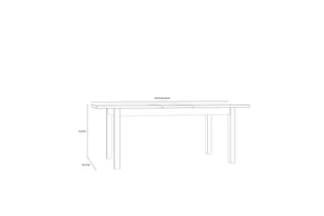 Konitsa Förlängningsbart Matbord 160 cm - Brun/Svart - Möbler - Bord & matgrupp - Matbord & köksbord