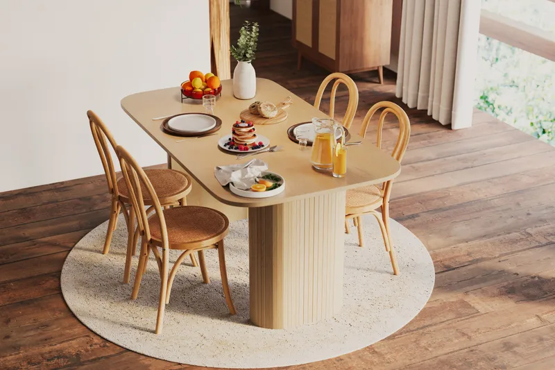 Kopparbo Matbord 160 cm - Ljust vitlaserat ekträ - Möbler - Bord & matgrupp - Matbord & köksbord