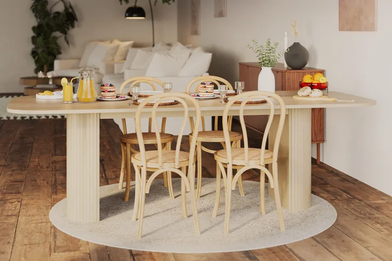 Kopparbo Matbord 240 cm - Ljust vitlaserat ekträ - Möbler - Bord & matgrupp - Matbord & köksbord