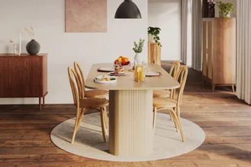 Kopparbo Matbord Ljust trä Rektangulärt 200 cm - Vitlaserat Ek - Möbler - Bord & matgrupp - Matbord & köksbord