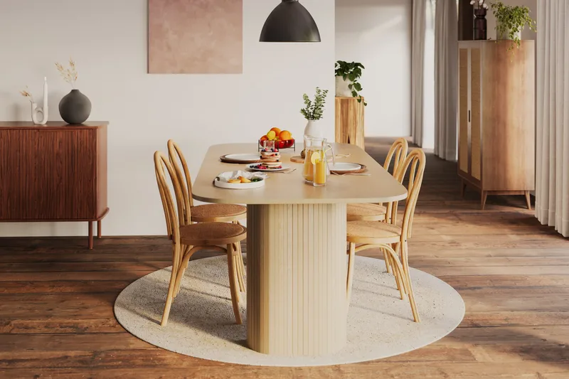 Kopparbo Matbord Ljust trä Rektangulärt 200 cm - Vitlaserat Ek - Möbler - Bord & matgrupp - Matbord & köksbord