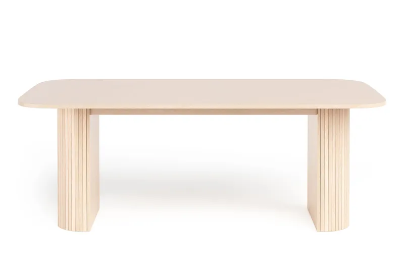 Kopparbo Matbord Ljust trä Rektangulärt 200 cm, Vitlaserat Ek