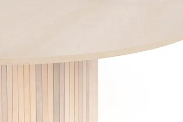 Kopparbo Runt Matbord 150 cm - Vitlaserad Ek / Trä / Ribbad - Möbler - Bord & matgrupp - Matbord & köksbord