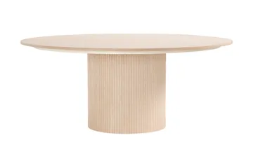 Kopparbo Runt Matbord 180 cm - Vitlaserat Ek / Ljus / Trä - Möbler - Bord & matgrupp - Matbord & köksbord