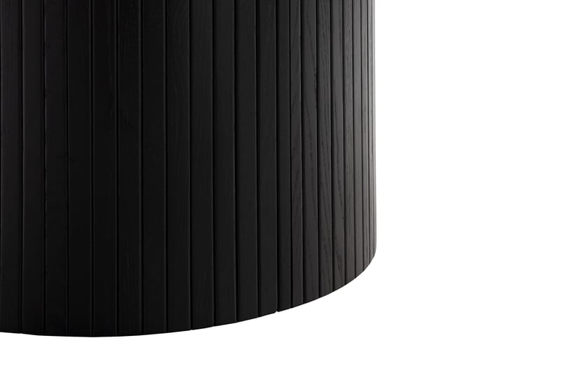 Kopparbo Runt Matbord i trä 130 cm - Svart / Ribbad - Möbler - Bord & matgrupp - Matbord & köksbord