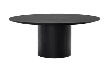 Kopparbo Runt Stort Matbord 180 cm för 8 personer - Svart Trä / Ribbad - Möbler - Bord & matgrupp - Matbord & köksbord