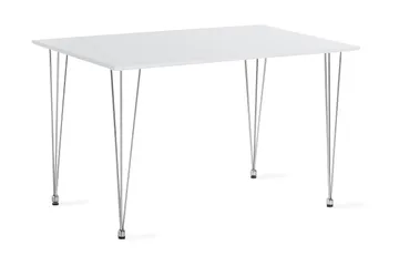 Kronblom Rektangulärt Matbord 120 cm i Trä med Metallutseende - Vit - Möbler - Bord & matgrupp - Matbord & köksbord