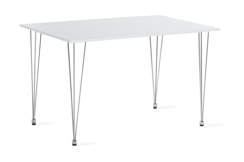 Kronblom Rektangulärt Matbord 120 cm i Trä med Metallutseende - Vit - Möbler - Bord & matgrupp - Matbord & köksbord