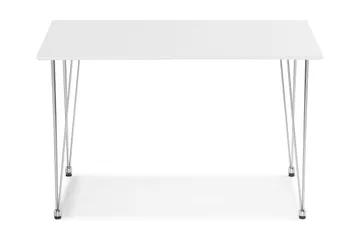 Kronblom Rektangulärt Matbord 120 cm i Trä med Metallutseende - Vit - Möbler - Bord & matgrupp - Matbord & köksbord