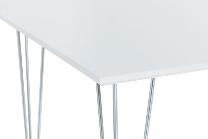 Kronblom Rektangulärt Matbord 120 cm i Trä med Metallutseende - Vit - Möbler - Bord & matgrupp - Matbord & köksbord
