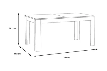 Kulatas Förlängningsbart Matbord 160 cm - Brun - Möbler - Bord & matgrupp - Matbord & köksbord