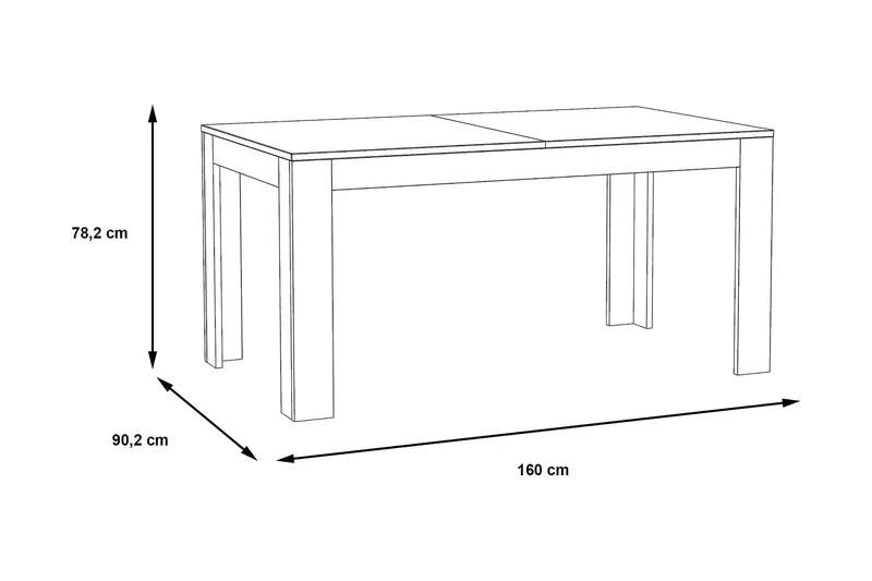 Kulatas Förlängningsbart Matbord 160 cm - Brun - Möbler - Bord & matgrupp - Matbord & köksbord