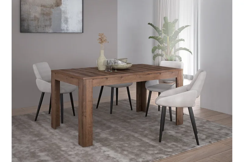 Kulatas Förlängningsbart Matbord 160 cm - Brun - Möbler - Bord & matgrupp - Matbord & köksbord