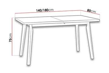 Lavona Matbord - Ek/Svart - Möbler - Bord & matgrupp - Matbord & köksbord