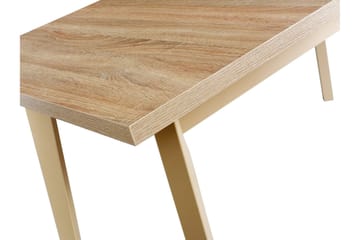 Lavona Utdragbart Rektangulärt Matbord 140 cm i Trä med Ekutseende - Beige - Möbler - Bord & matgrupp - Matbord & köksbord