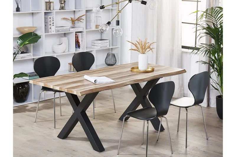 Lawtey Matbord 180 cm Förlängningsbart - Ljus Trä/Svart - Möbler - Bord & matgrupp - Matbord & köksbord