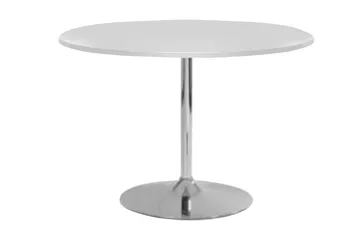 Levente Matbord 110 cm Rund - Vit/Krom - Möbler - Bord & matgrupp - Matbord & köksbord