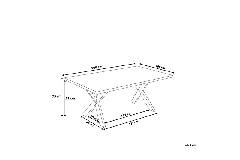 Lisala Matbord 180 cm - Vit - Möbler - Bord & matgrupp - Matbord & köksbord