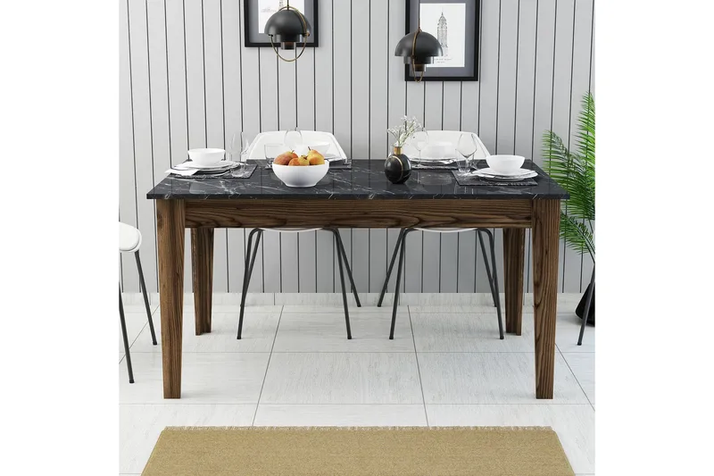 Lissione Matbord 145x88 cm Brun/Svart - Hanah Home - Möbler - Bord & matgrupp - Matbord & köksbord