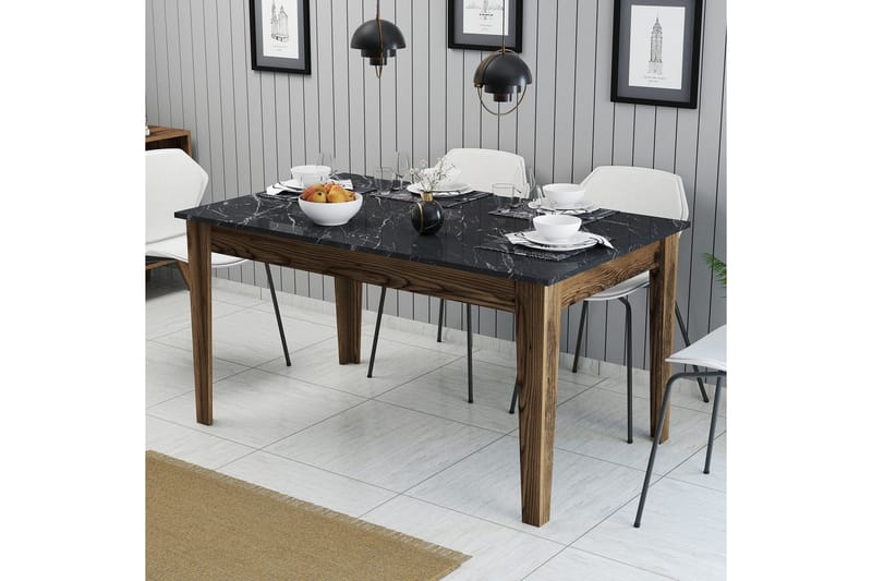Lissione Matbord 145x88 cm Brun/Svart - Hanah Home - Möbler - Bord & matgrupp - Matbord & köksbord