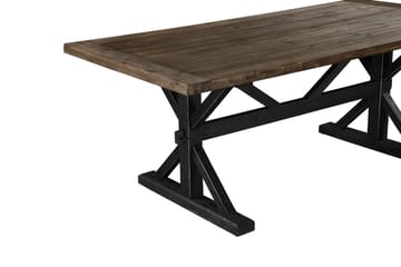 Lyon Förlängningsbart Matbord 6 personer - Utdragbart plankbord 200 cm - Natur/Svart - Möbler - Bord & matgrupp - Matbord & köksbord