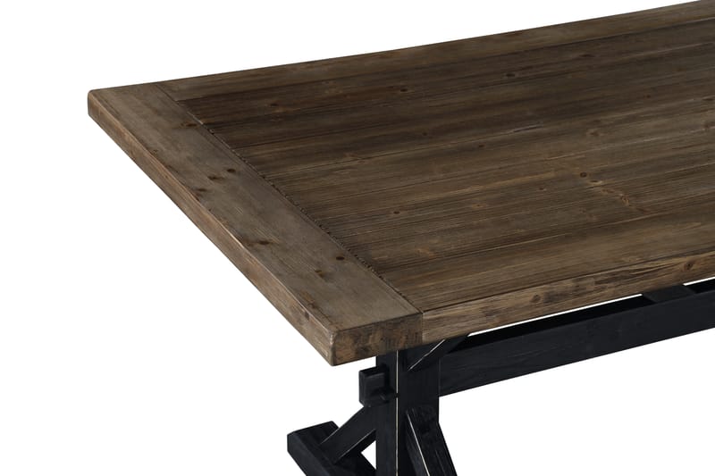Lyon Förlängningsbart Matbord 6 personer - Utdragbart plankbord 200 cm - Natur/Svart - Möbler - Bord & matgrupp - Matbord & köksbord
